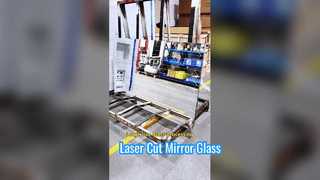 برش لیزری شیشه آینه ای با ضخامت 6 میلی متر به طول 1.5 متر ذوزنقه